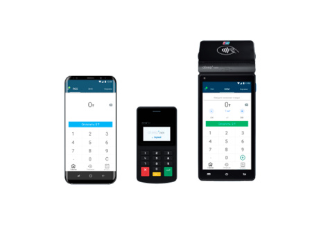  2 в 1  Смарт терминал Alsep ПОС + ККМ online ОФД(с аккумулятором, GPRS-модем)+бесконтактная оплата  фото в интернет-магазине Бизнес РОСТ  - торговое оборудование.